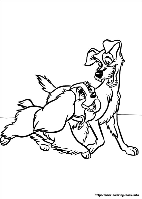 Lady and the Tramp coloring picture